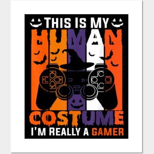 HALLOWEEN VIDEO GAMER Pumpkin Jack O Lantern Posters and Art